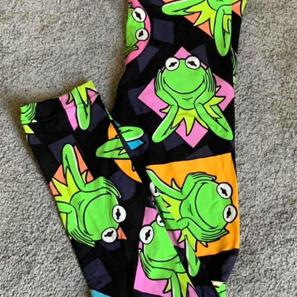 LuLaRoe Kids Leggings - Green, Black, Pink, Orange